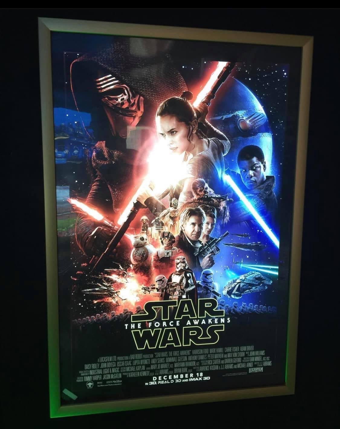 1 Qty Glowbox "World Famous" LED Poster Frame - Select Poster Size:
