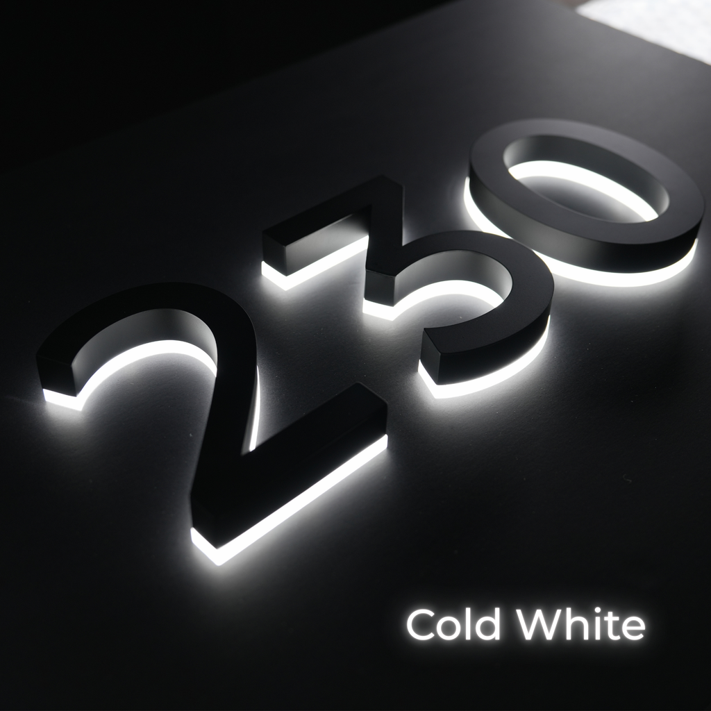 Backlit LED House Address Numbers