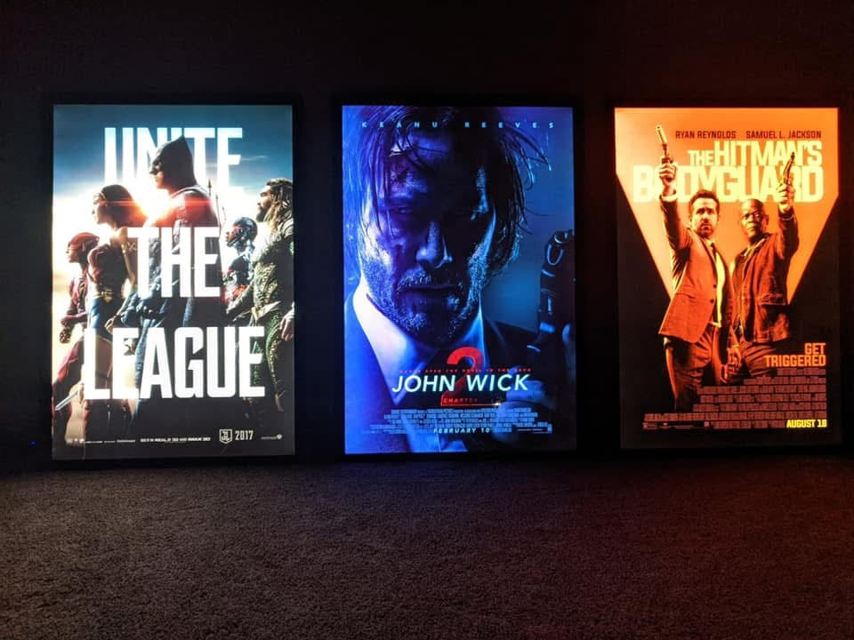 1 Qty Glowbox "World Famous" LED Poster Frame - Select Poster Size: