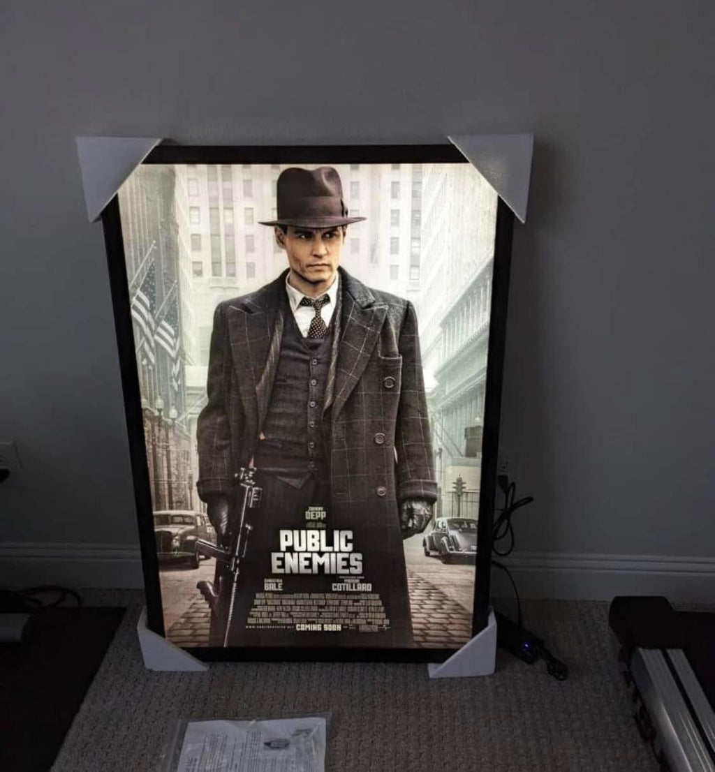 1 Qty Glowbox "World Famous" LED Poster Frame - Select Poster Size: