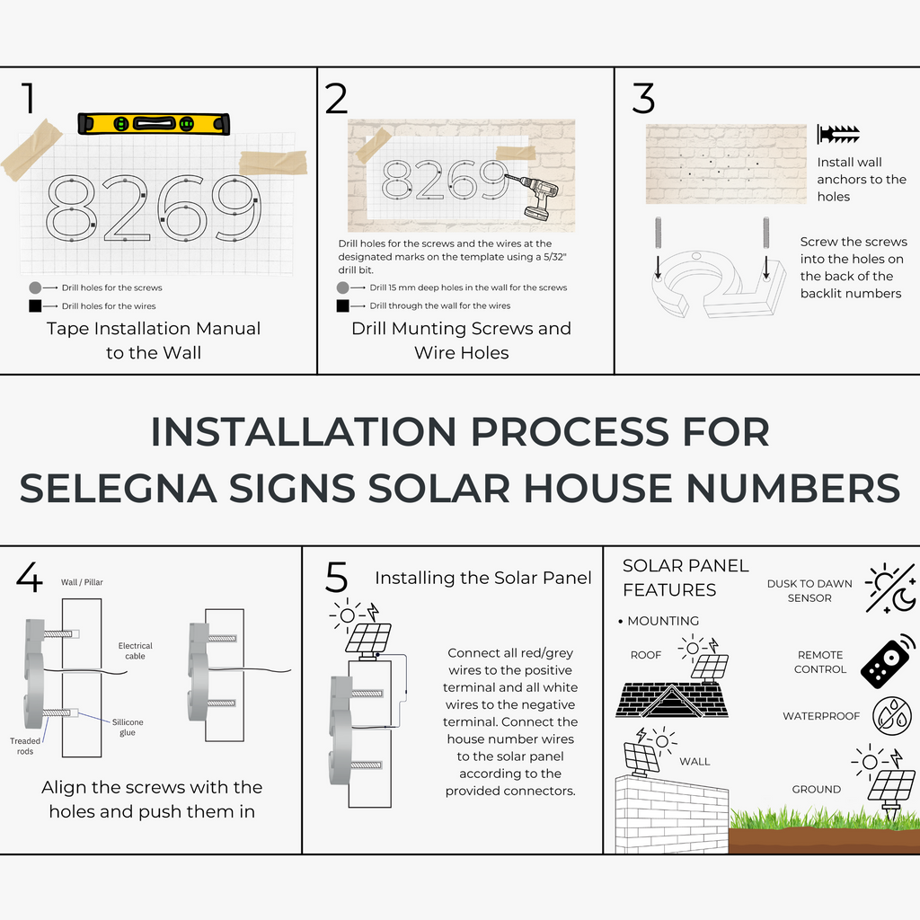 Backlit LED House Address Numbers