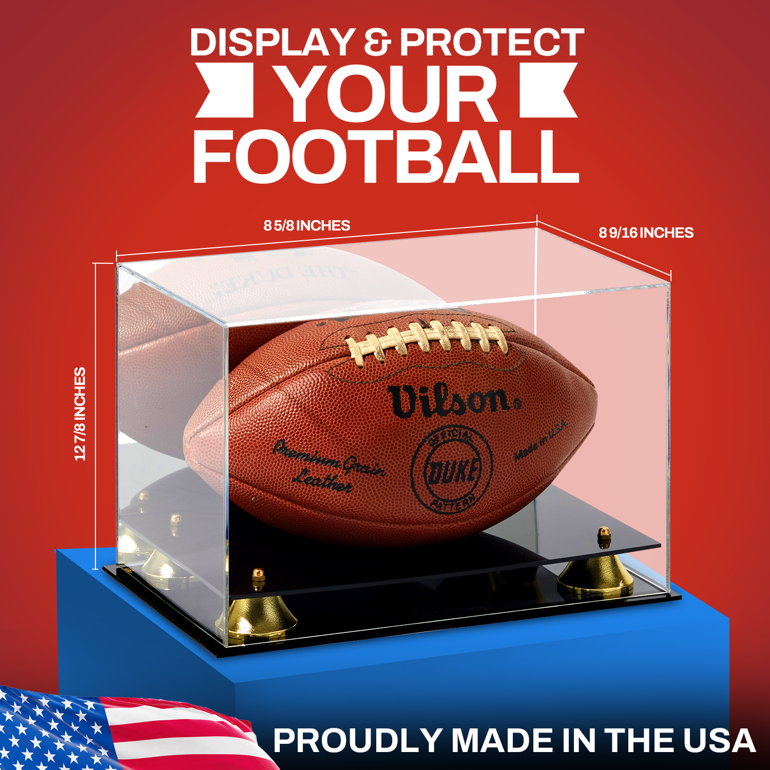 Clear Acrylic 11 3/4" W X 8 1/4" L X 8" H Display Case