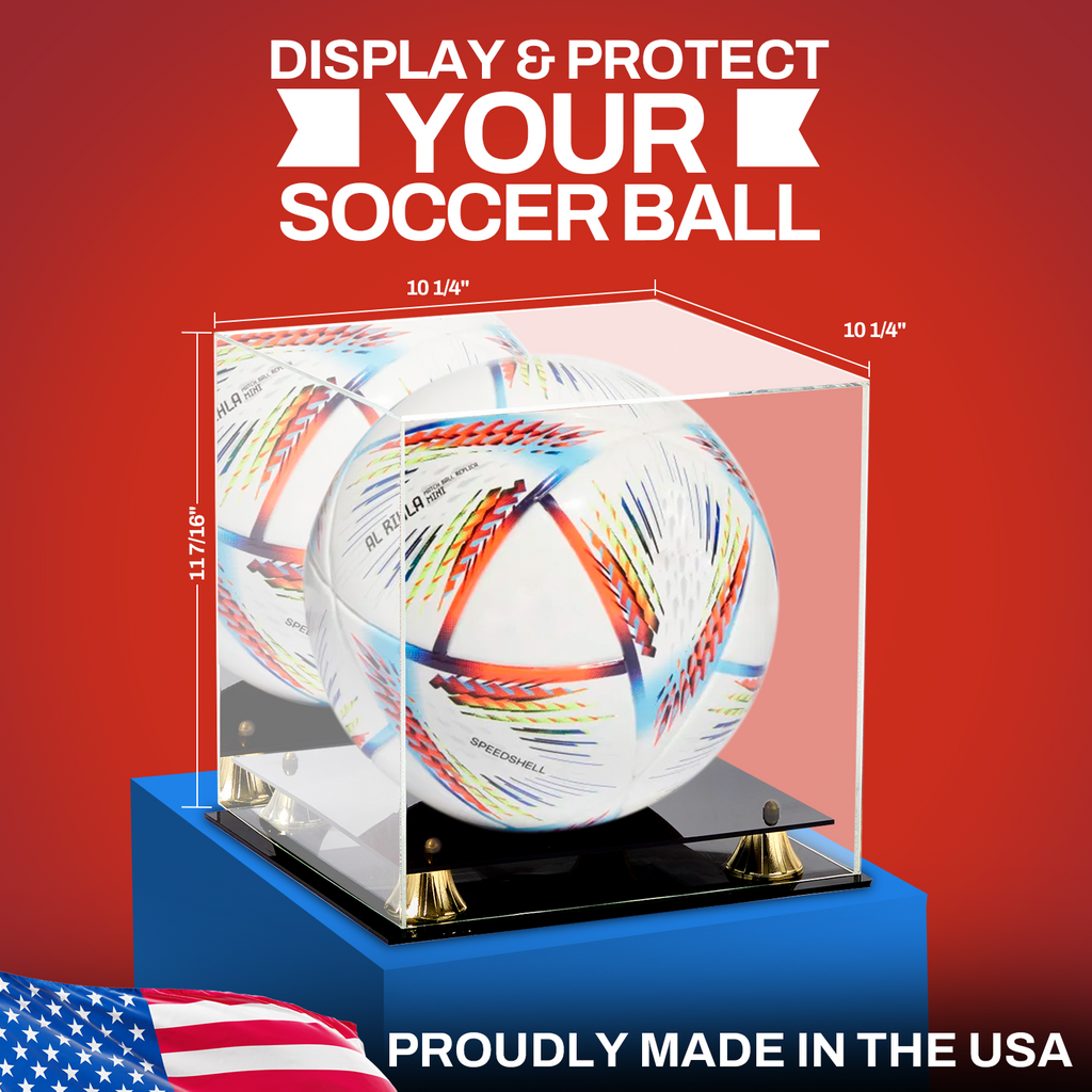 Acrylic 10 1/4" x 10 1/4"x 11 7/16" Sports Ball Display Case