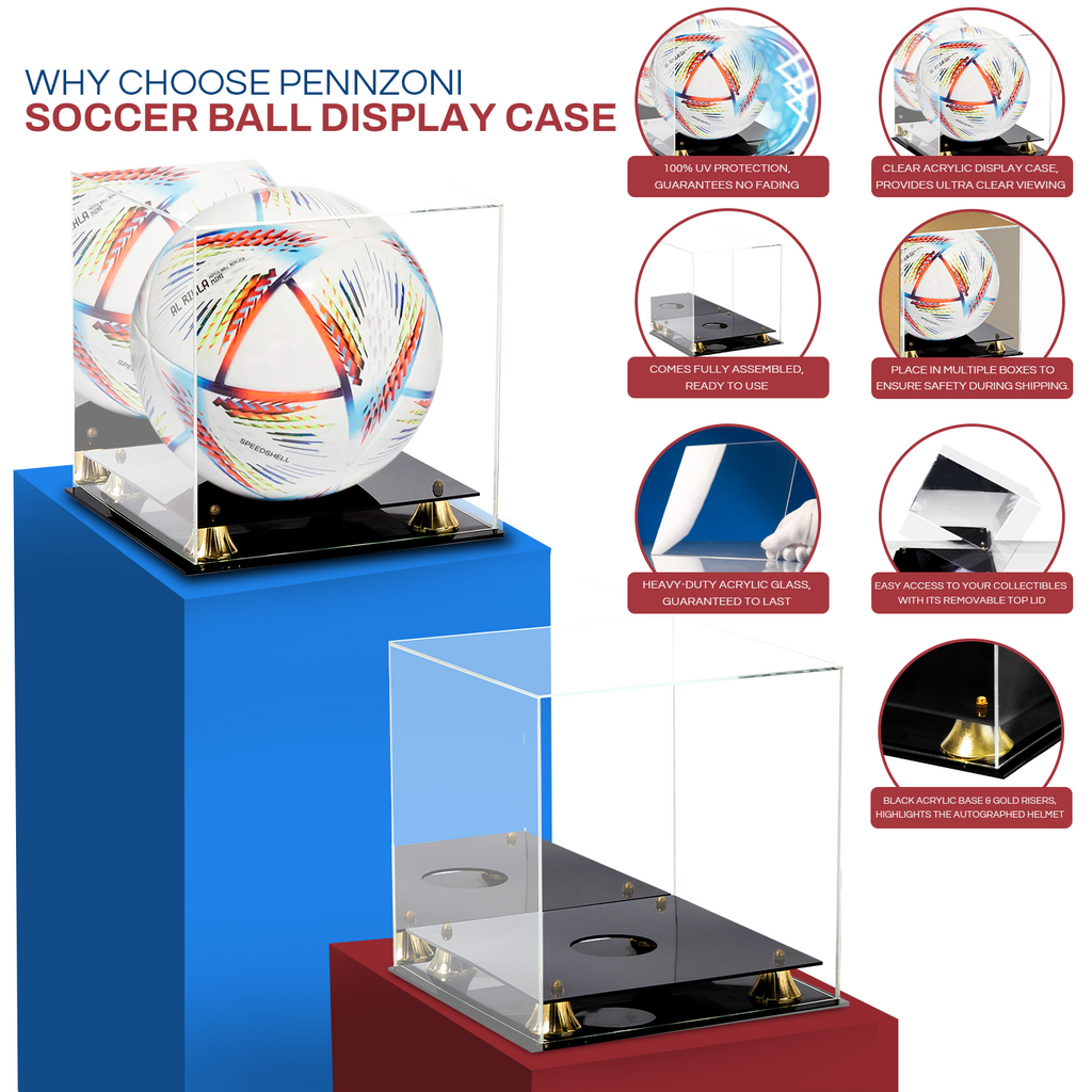 Acrylic 10 1/4" x 10 1/4"x 11 7/16" Sports Ball Display Case