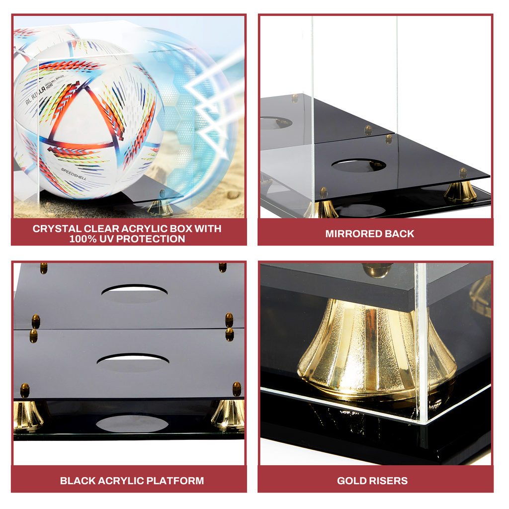 Acrylic 10 1/4" x 10 1/4"x 11 7/16" Sports Ball Display Case