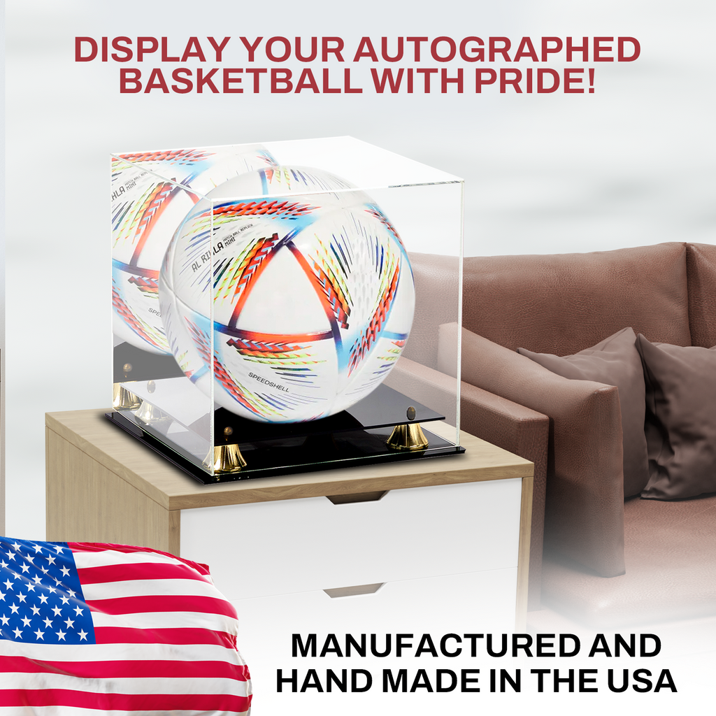 Acrylic 10 1/4" x 10 1/4"x 11 7/16" Sports Ball Display Case
