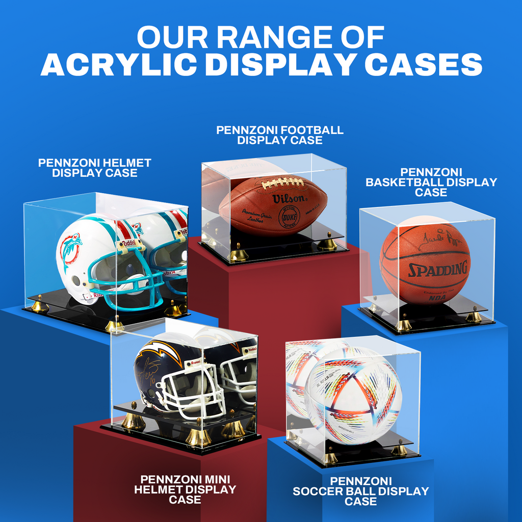 Acrylic 10 1/4" x 10 1/4"x 11 7/16" Sports Ball Display Case