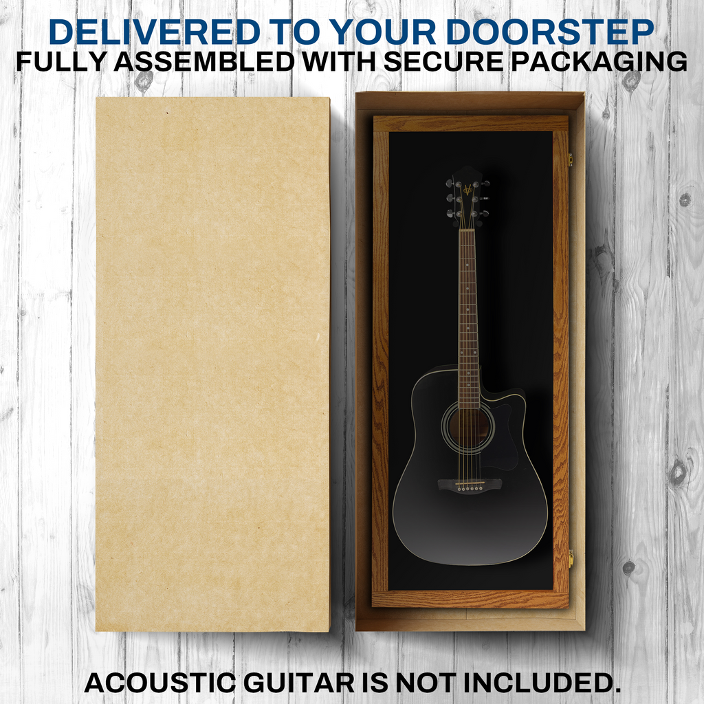 Acoustic  Guitar Display Case - Premium Oak
