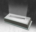 Large Long LED Light Display Plastic Base | Silver Finish