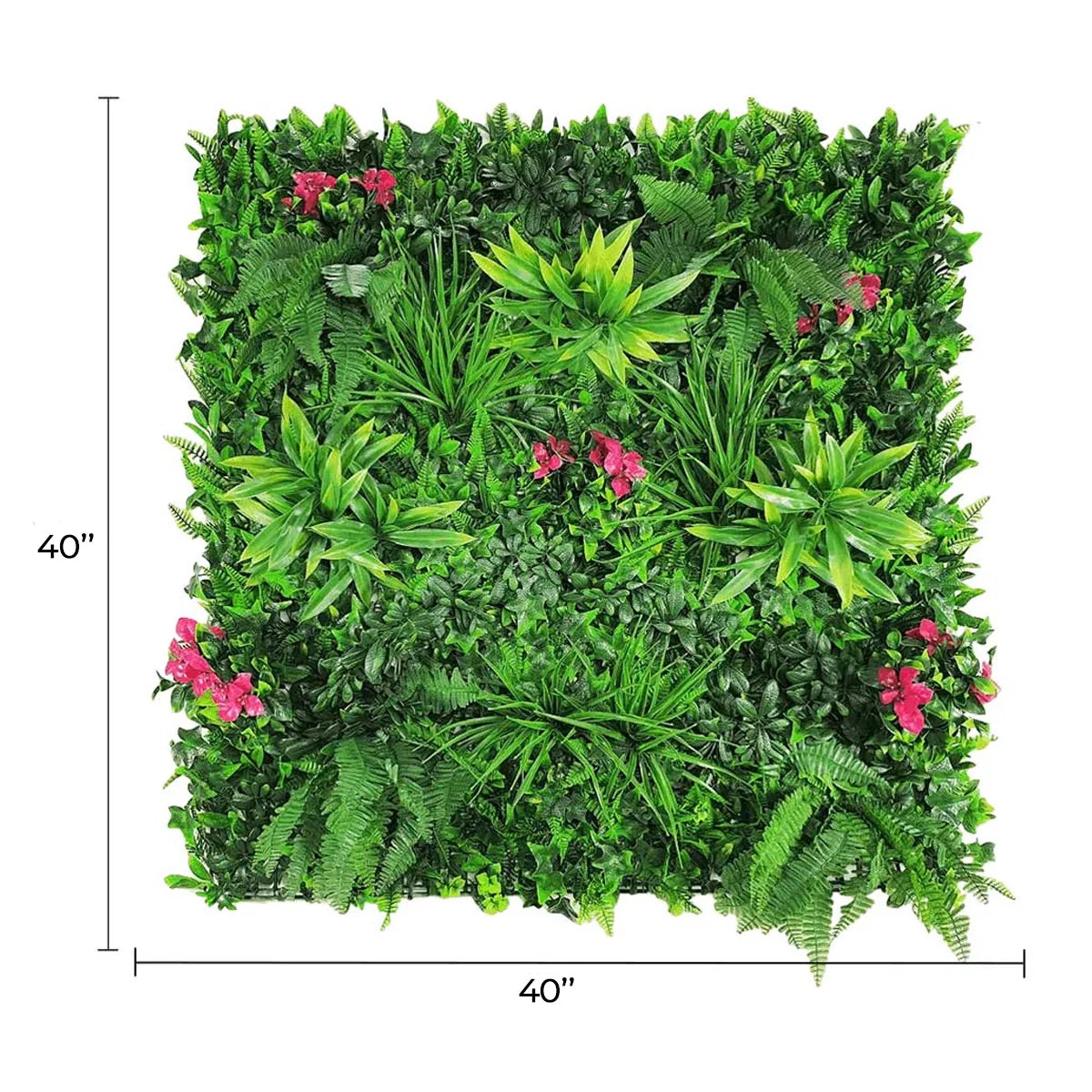 Luxury Pink Sensation Artificial Living Wall /  Green Wall 40" x 40" 11SQ FT Commercial Grade UV Resistant