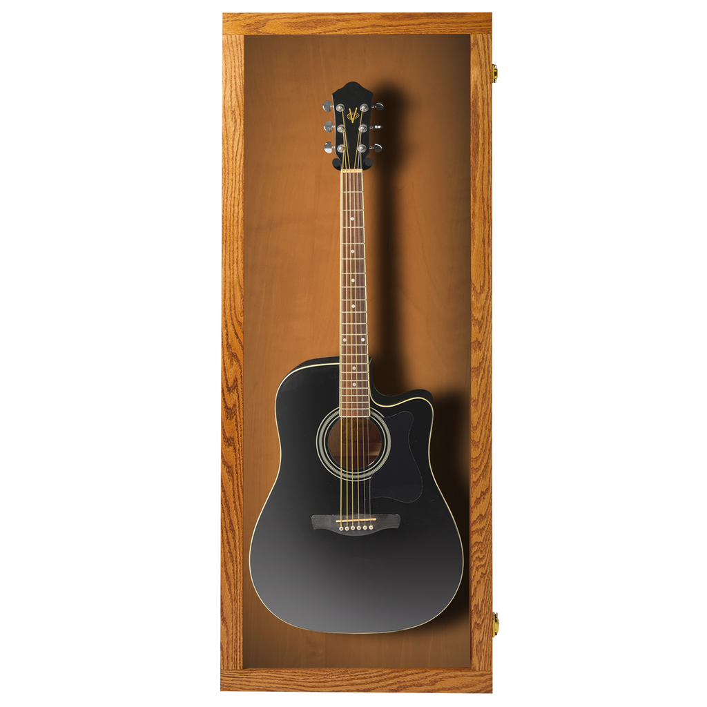 Acoustic  Guitar Display Case - Premium Oak