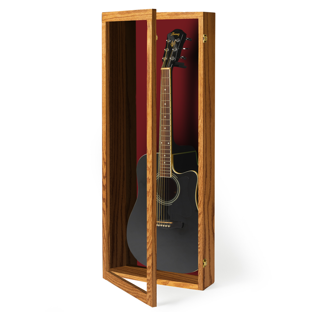 Acoustic  Guitar Display Case - Premium Oak