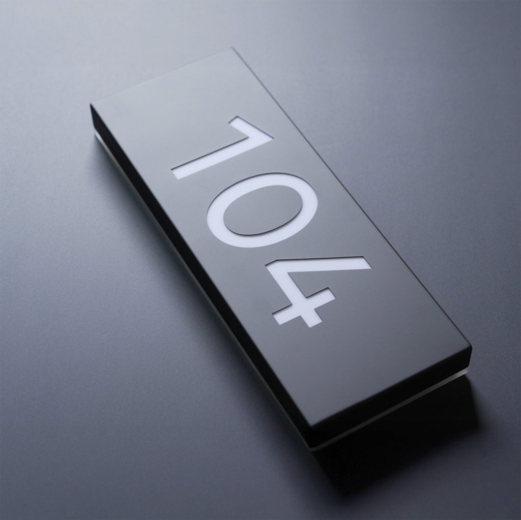 Metal Backlit House Address Plaque