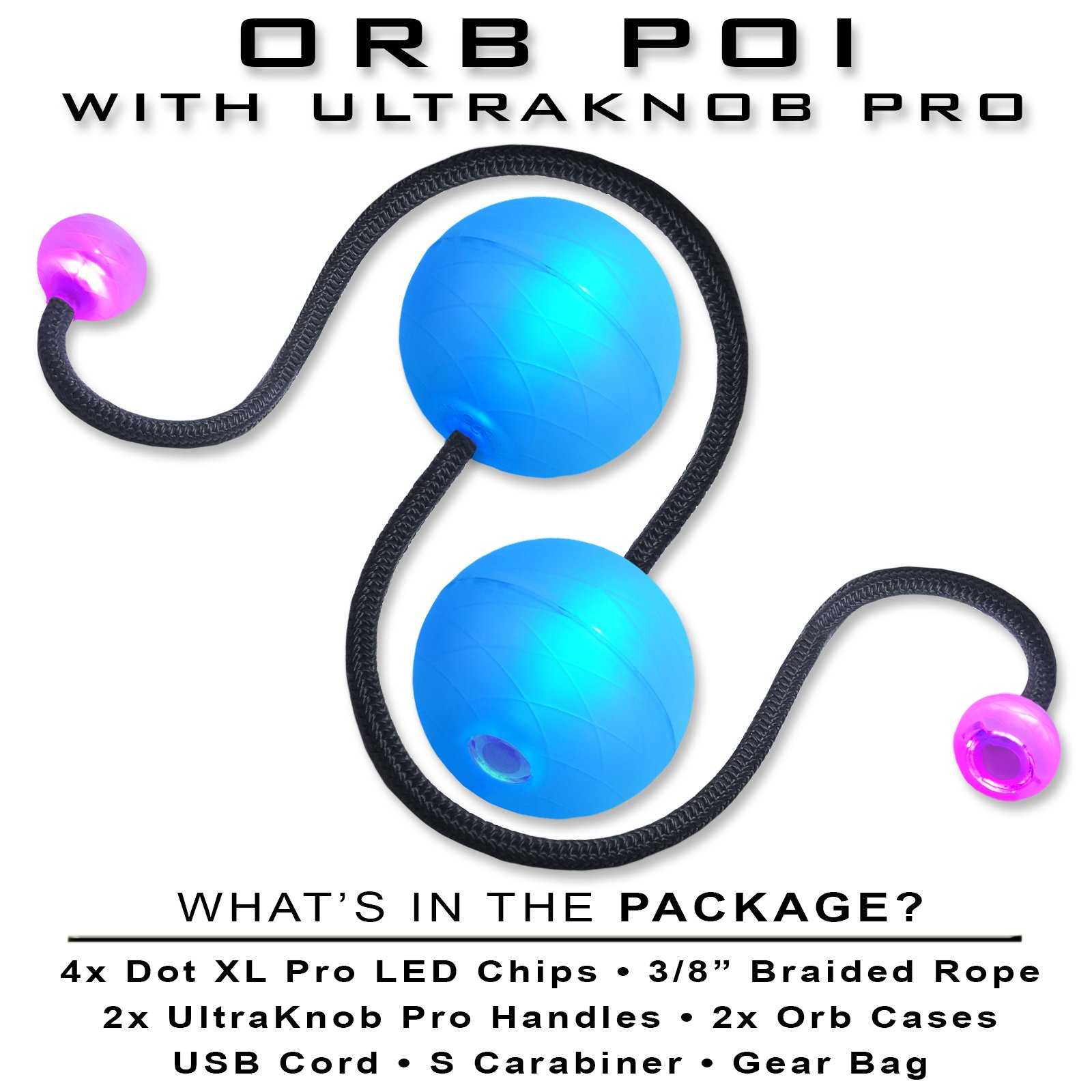 OrbPoi LED Contact Poi Flowart