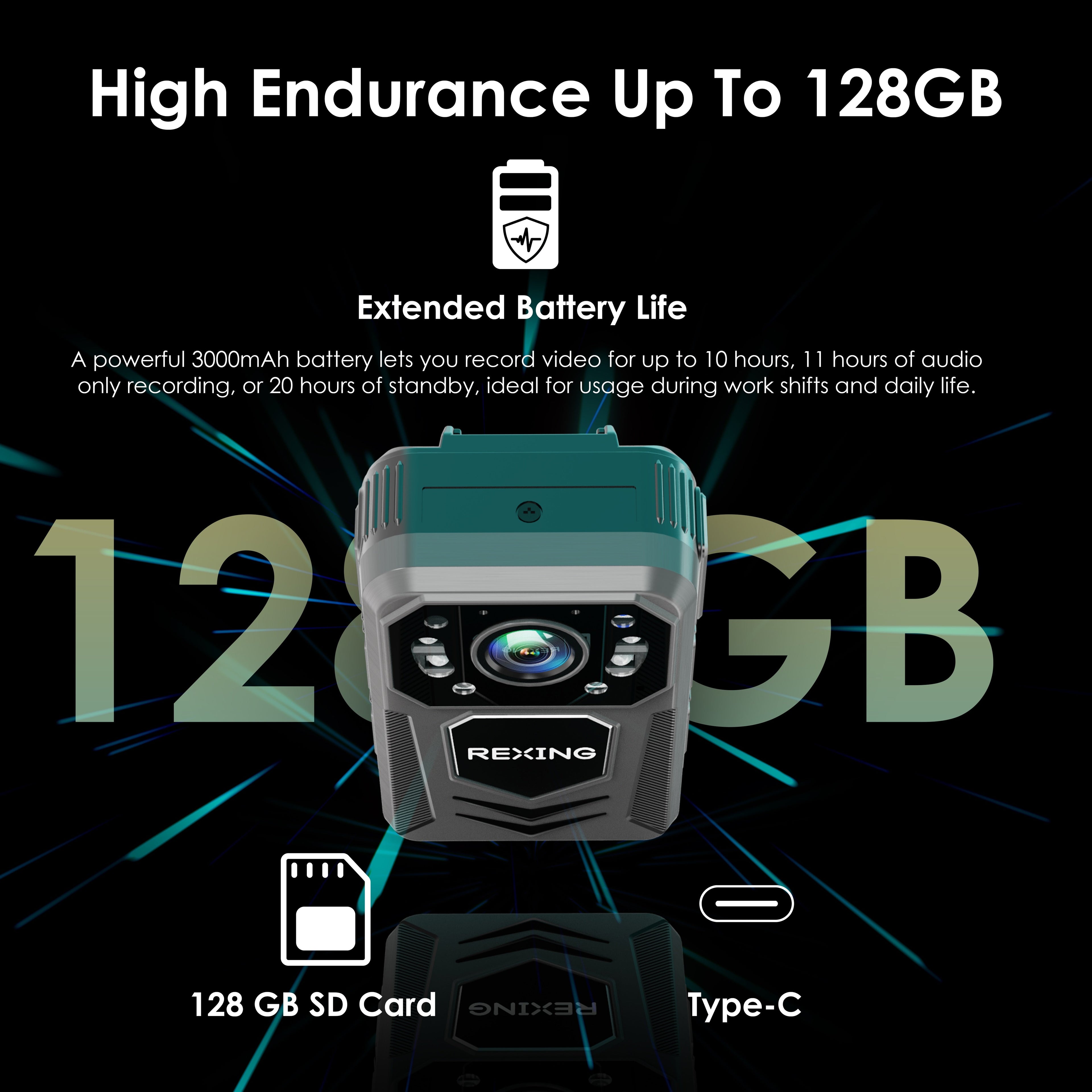 Rexing P3 Mini FHD Body Camera 1080p