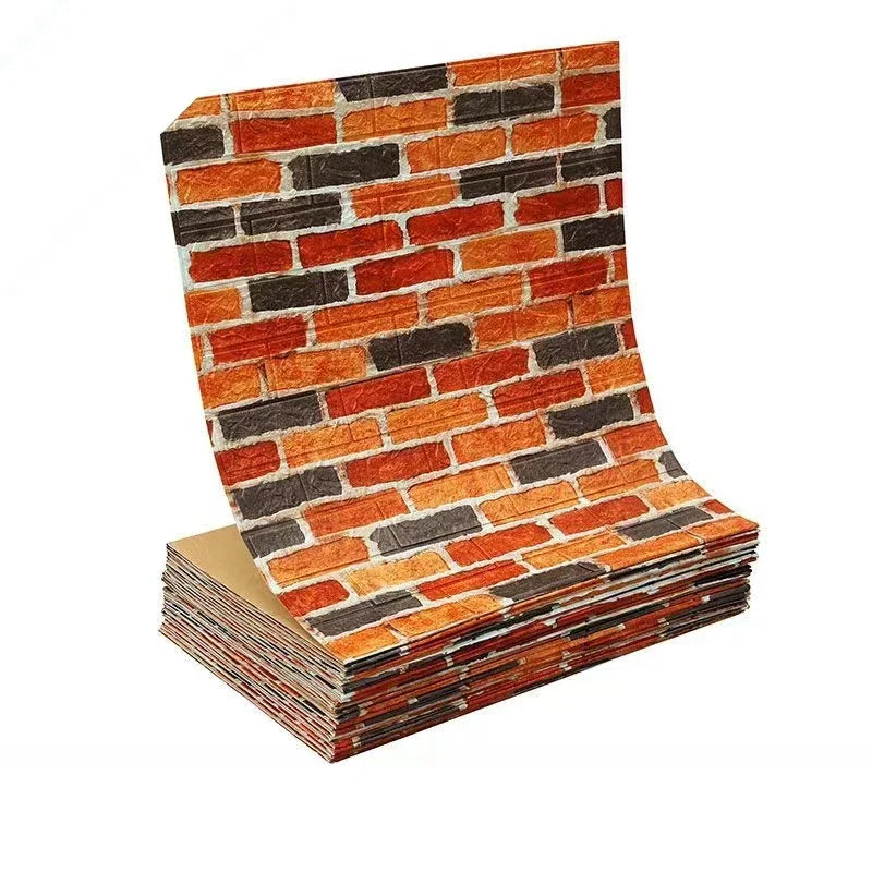 3D Self-Adhesive Wallpaper, 70cm*1/5/10m , Waterproof Brick Wall,  Living Room, Bedroom, Children's Room Home Decor