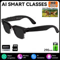AI Smart Glasses 8 Million Pixels, Recording Videos, Photo Recognition, Answer, Translation, 290mAh IP66 Waterproof Bluetooth Glasses.