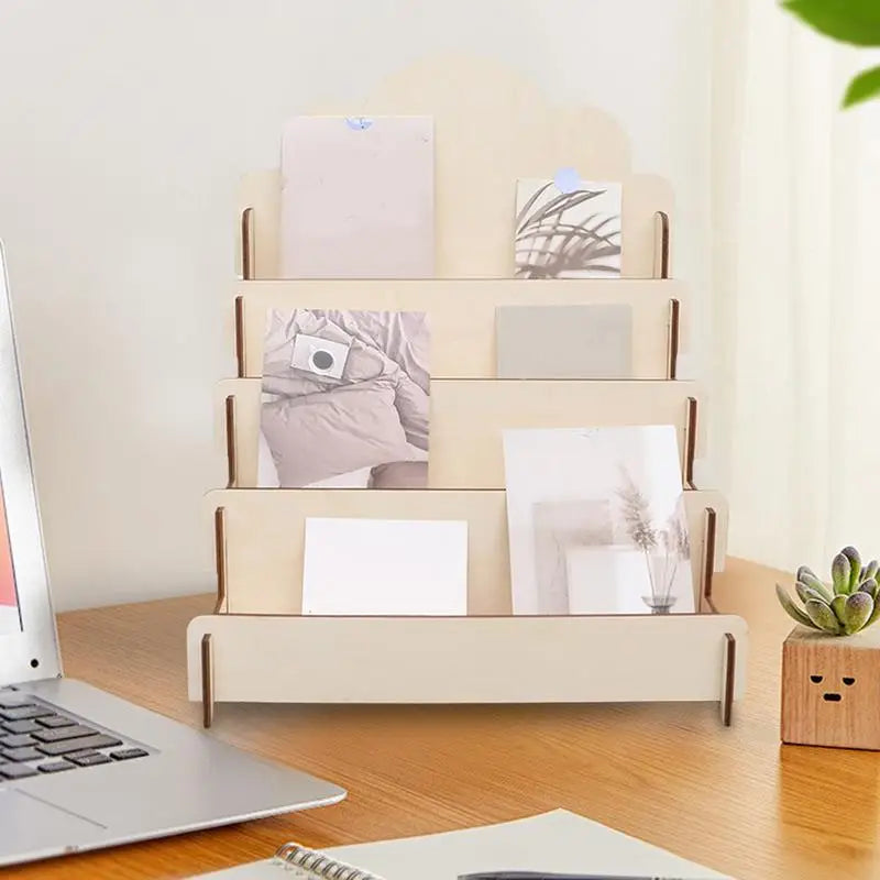4 Tier Sturdy Wood Merchandise Display Stand