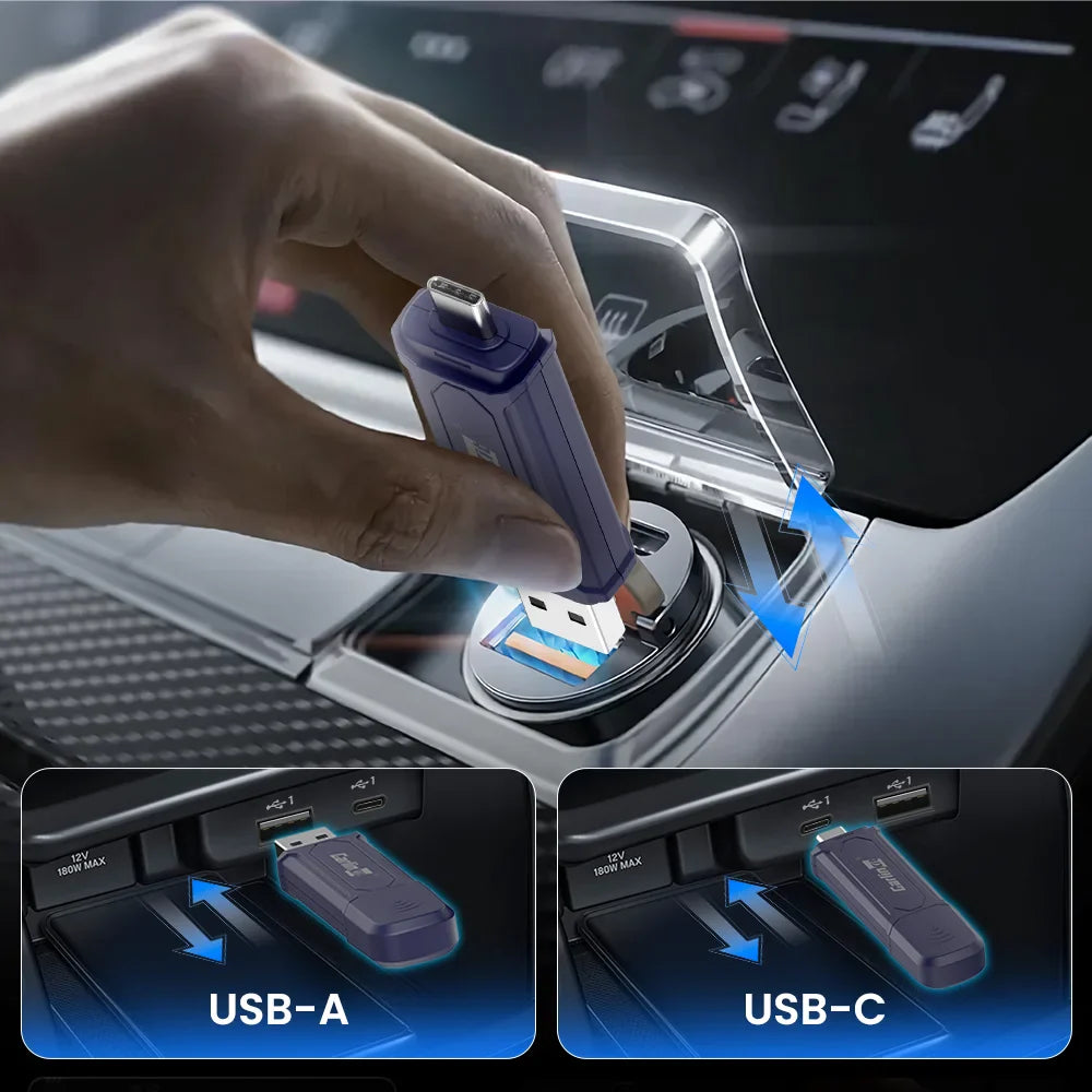 Carlinkit Wireless Adapter Mini 5 Pro Carplay Android auto Wireless for Car Intelligent Systems Upgrade Ble Wifi Portable FOTA