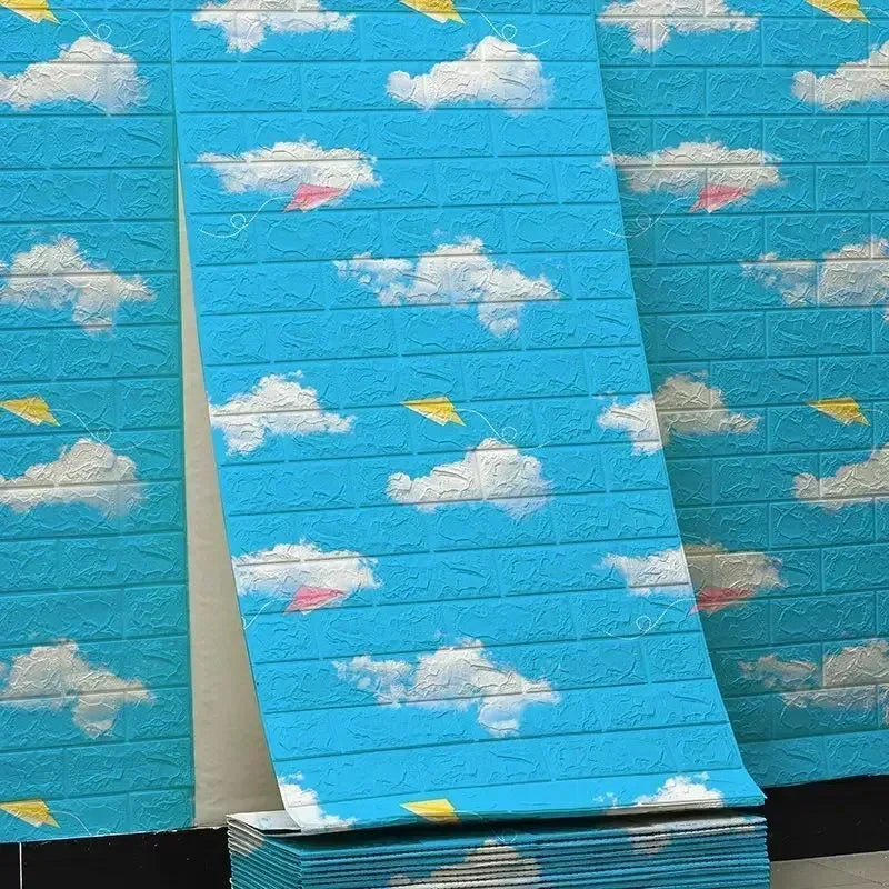 3D Self-Adhesive Wallpaper, 70cm*1/5/10m , Waterproof Brick Wall,  Living Room, Bedroom, Children's Room Home Decor