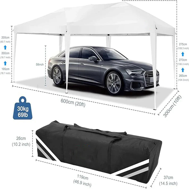 Canopy 10x20 Pop Up Canopy Tent with 6 Sidewalls, Waterproof Outdoor Event Shelter
