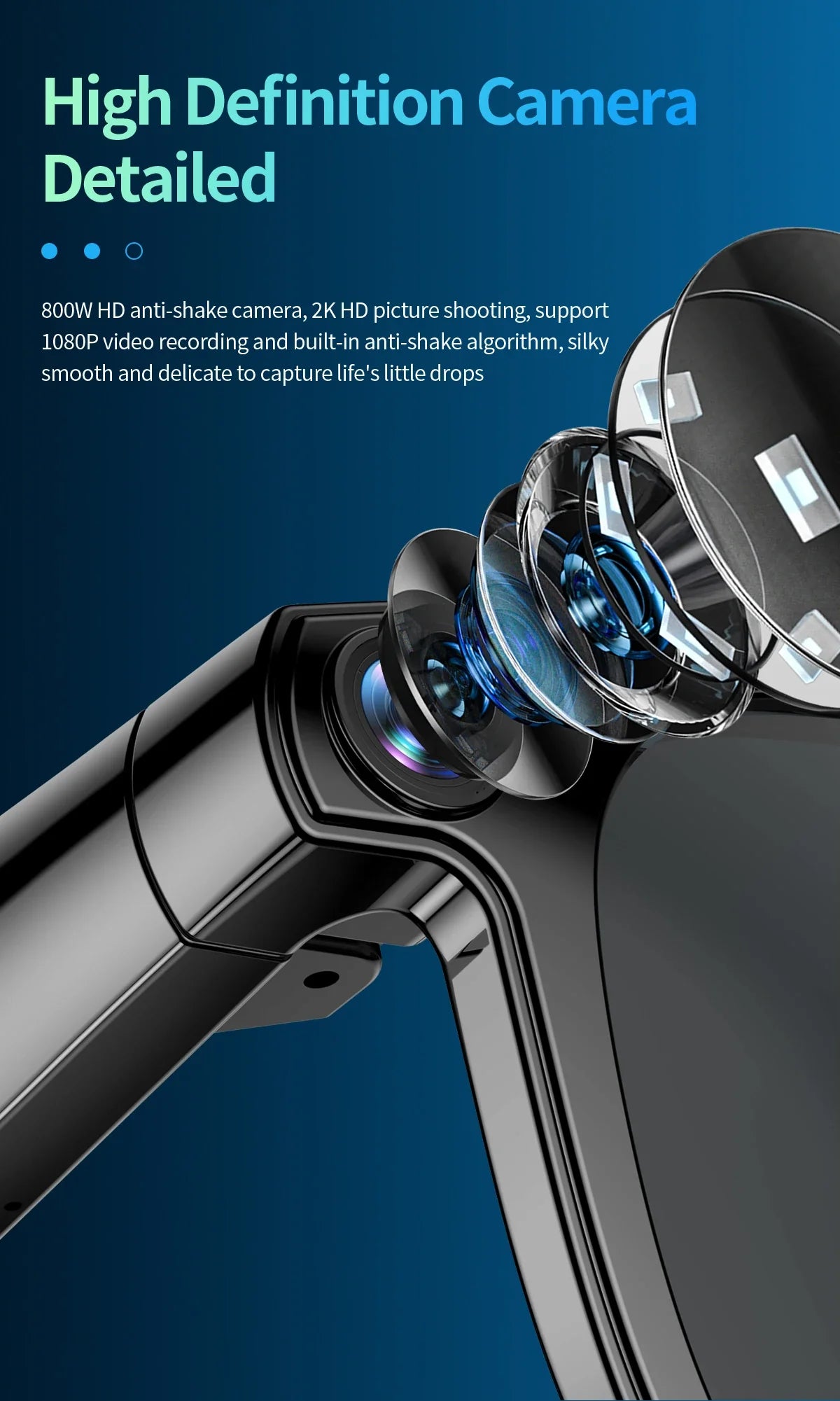 2 in1 4K Smart AI Glasses, 800W pixel AI Shooting Camera, HD Photo Video, Voice Call Translation ,Waterproof Bluetooth AI Glasses.