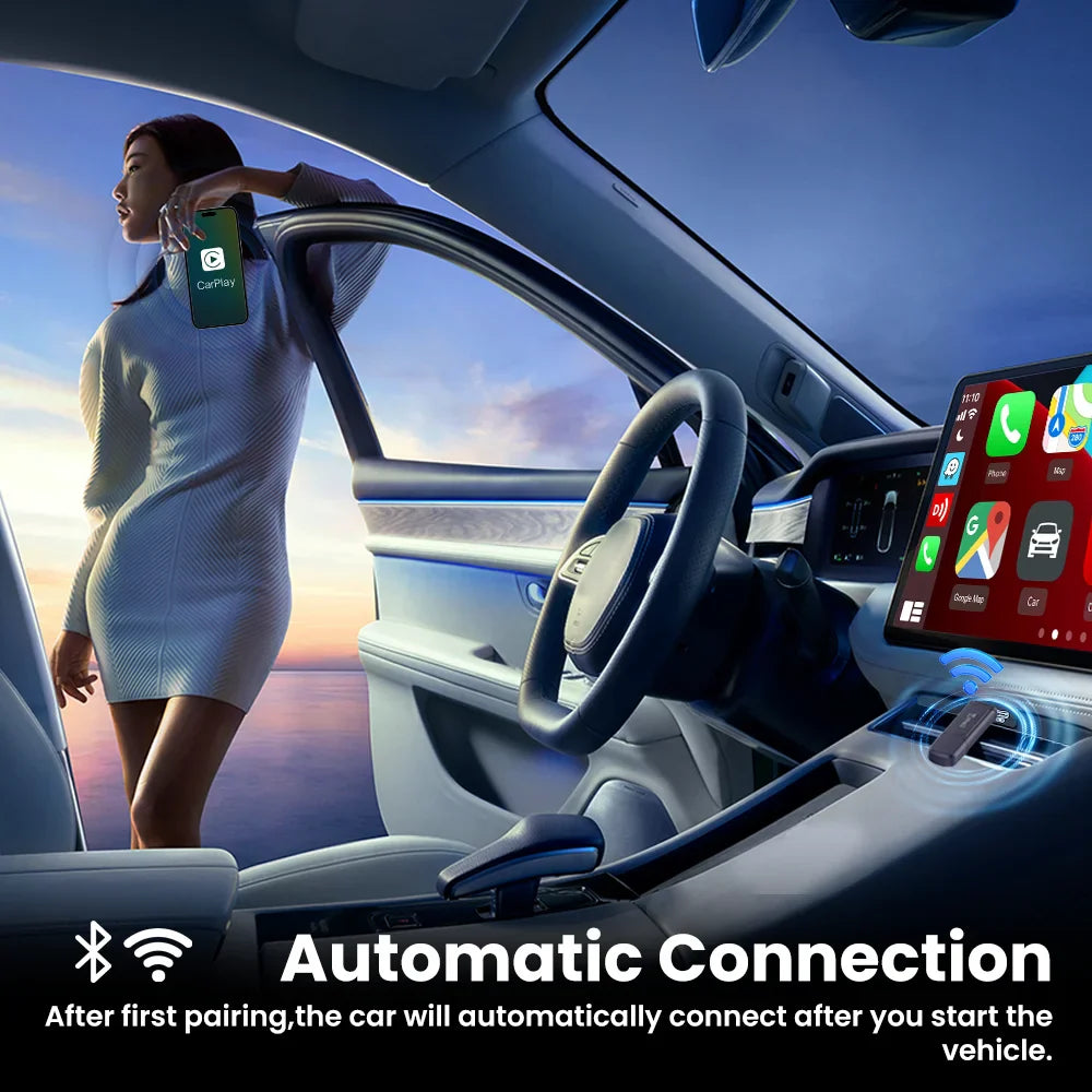 Carlinkit Wireless Adapter Mini 5 Pro Carplay Android auto Wireless for Car Intelligent Systems Upgrade Ble Wifi Portable FOTA