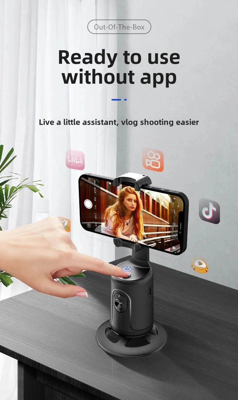 Smart AI Face Recognition 360° Mobile Phone Camera Mount