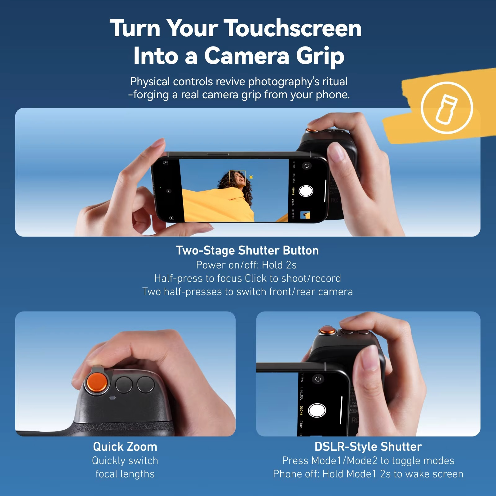 Telesin™ - Mobile Phone Camera Grip