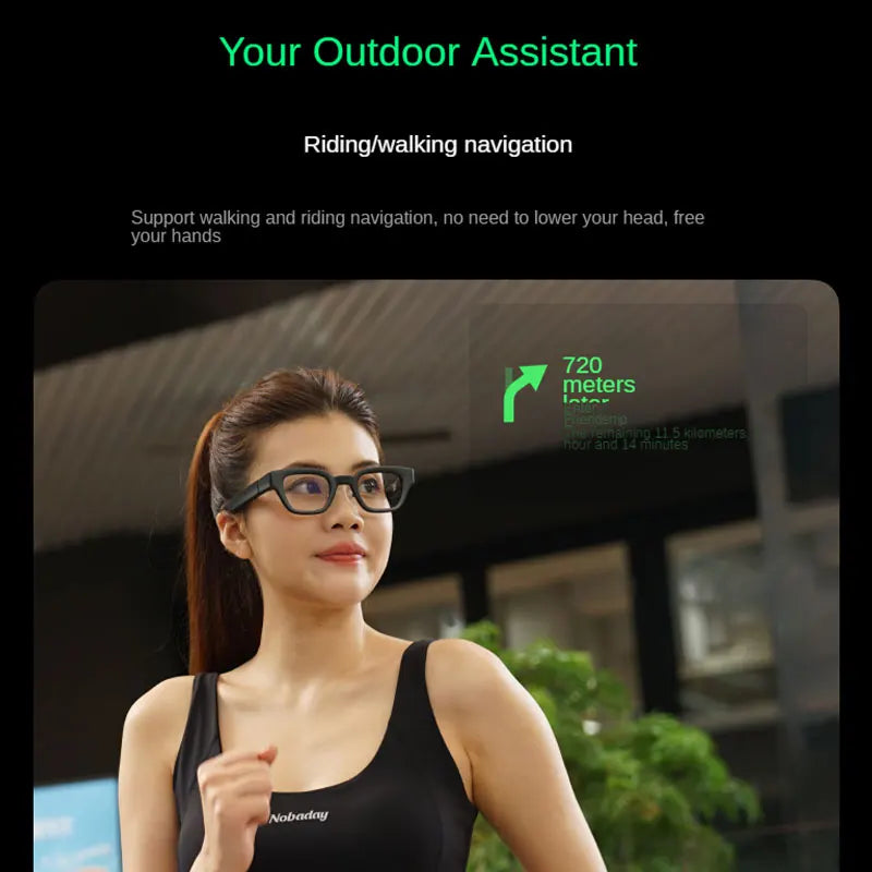 INMO Go Smart AR Glasses Wireless AI Assistant Glasses Music/Call/Translation/Teleprompter/Navigation/Bluetooth Audio In Stock