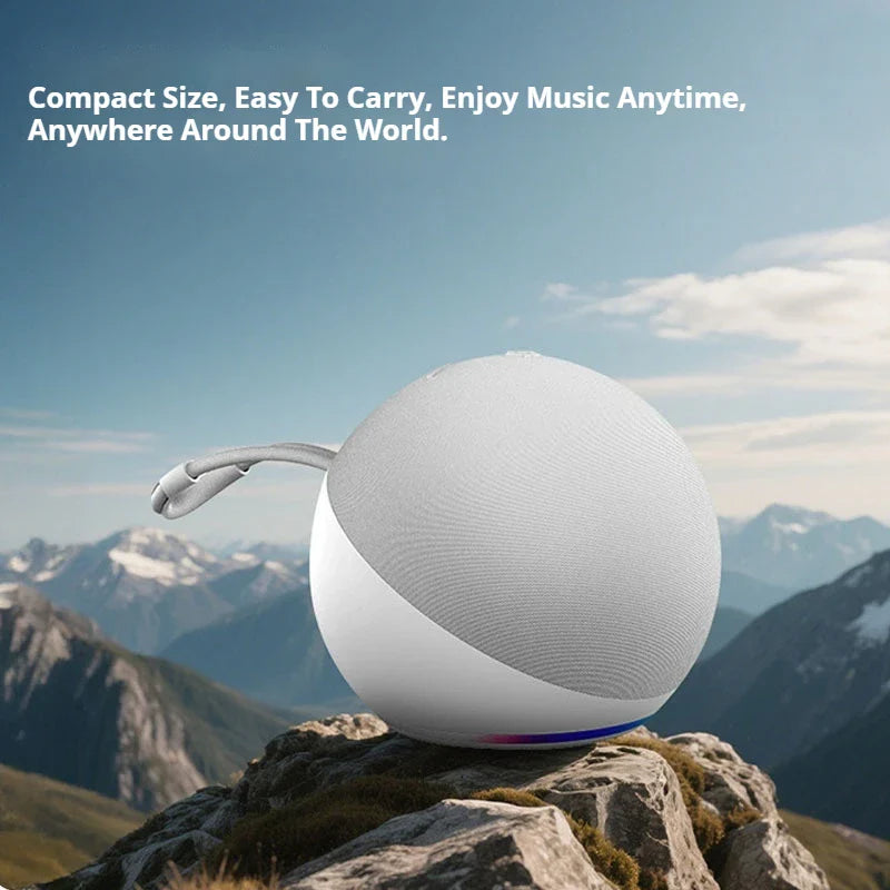 Alaxe Wireless Bluetooth Speaker with 360° Surround Sound IPX4 Waterproof Speaker RGB Lights Portable Subwoofer for Party Travel