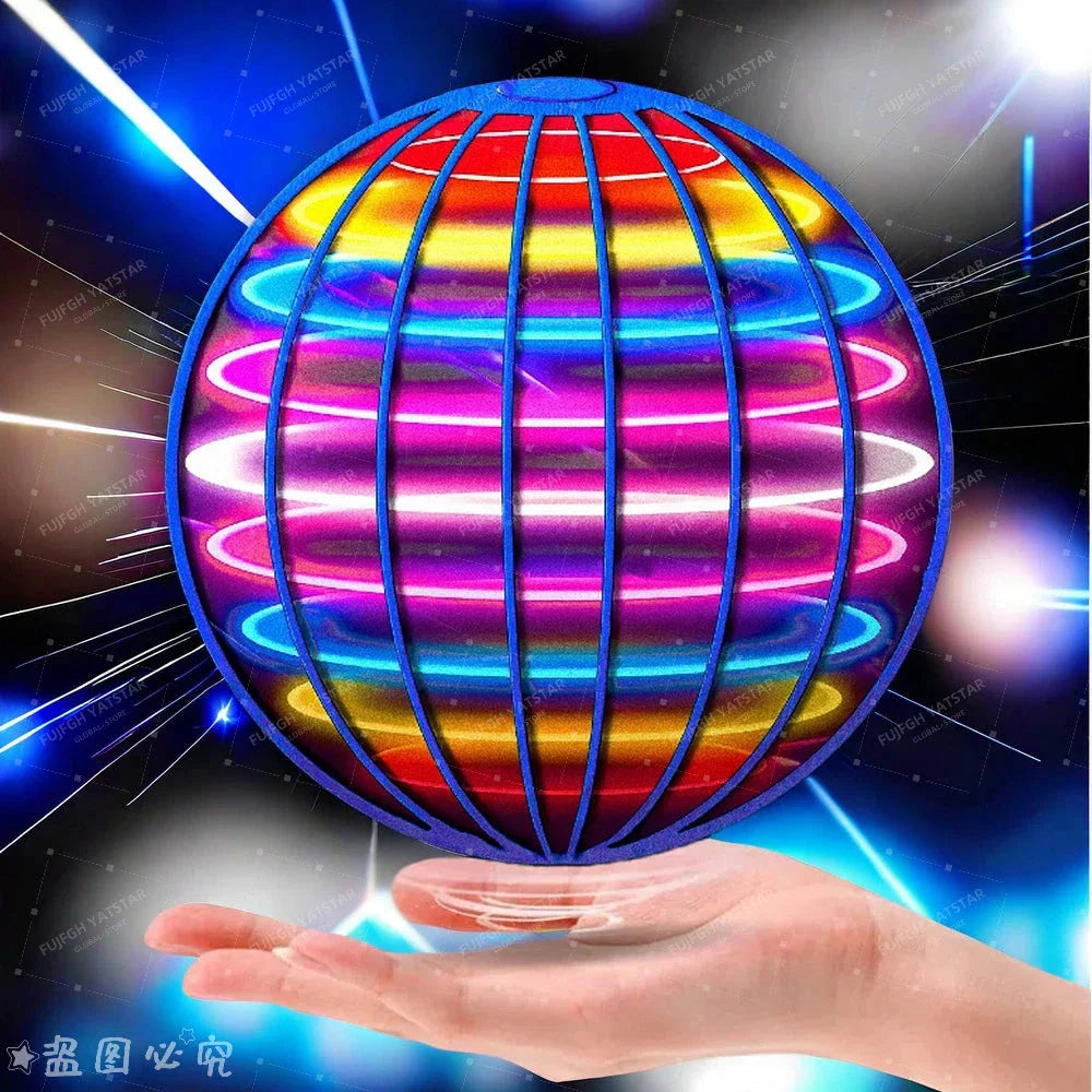 Flying Spinner Ball with LED Lights – Hand-Controlled Boomerang Toy for Kids & Adults, 360° Rotating Indoor Outdoor Hover Ball