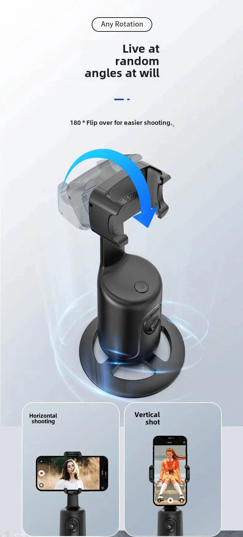 Smart AI Face Recognition 360° Mobile Phone Camera Mount