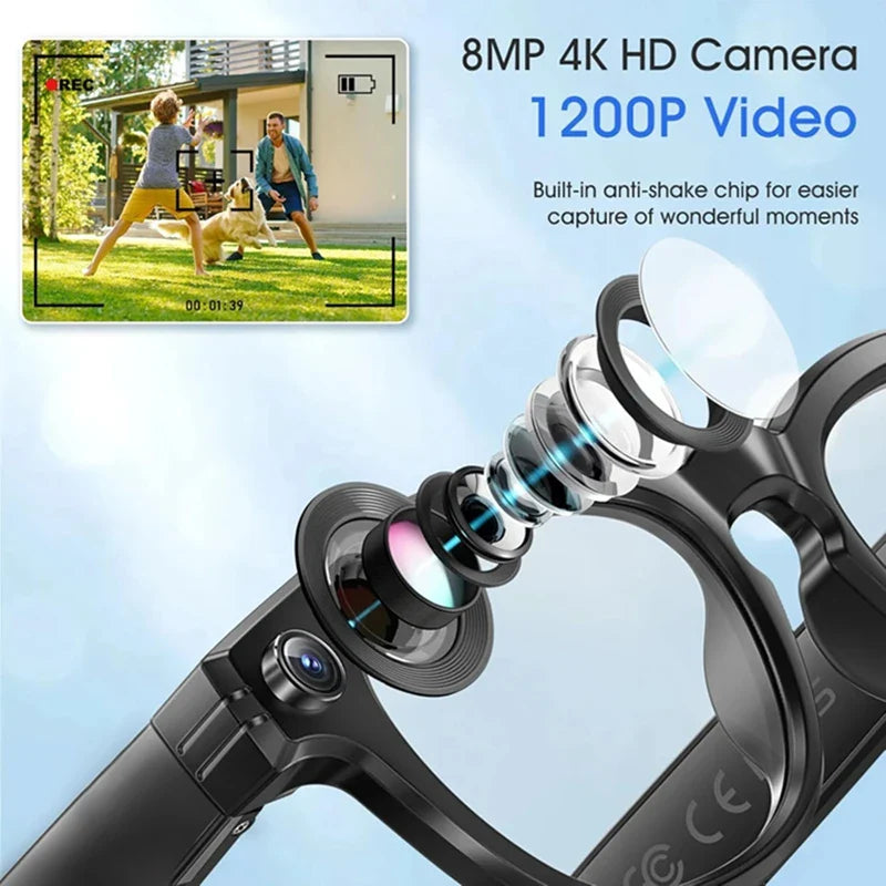New 800W Camera AI Glasses, Men Color-Changing Smart Translation Glasses, Photo, Video Recording ,Waterproof Call Smart Sunglasses.