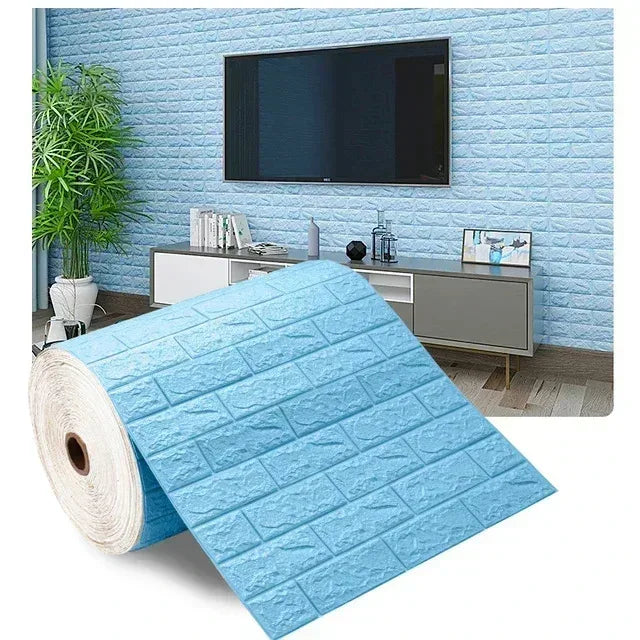 3D Self-Adhesive Wallpaper, 70cm*1/5/10m , Waterproof Brick Wall,  Living Room, Bedroom, Children's Room Home Decor