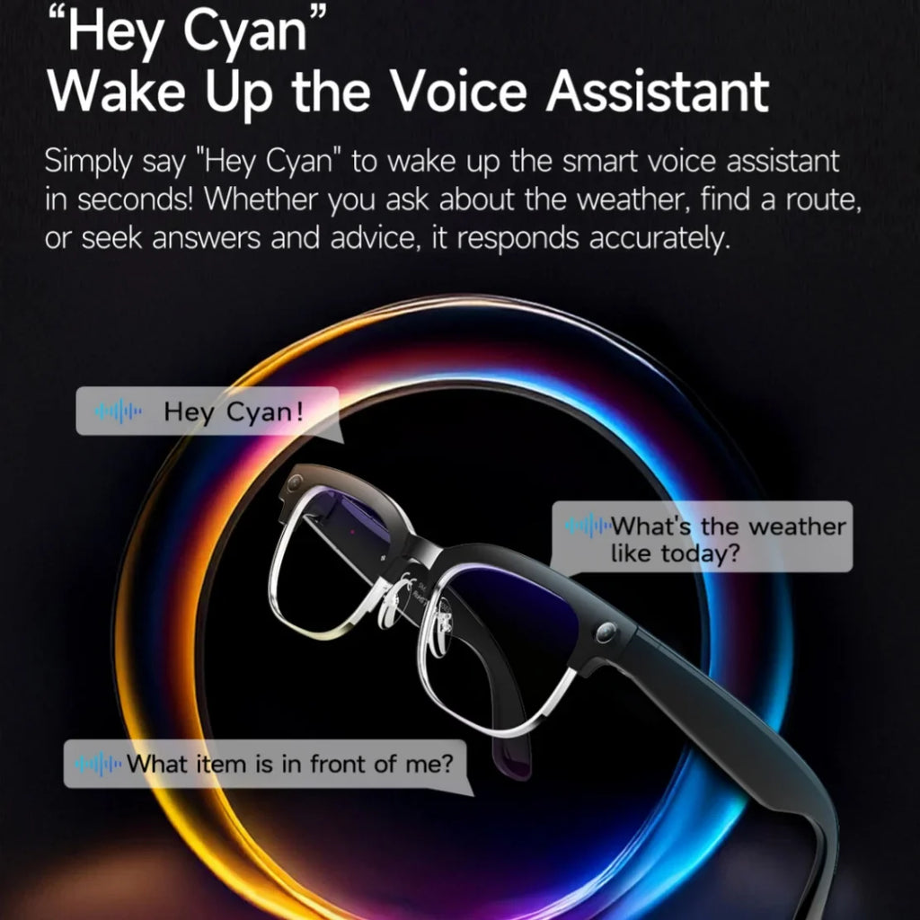 4K HD Color Changing AI Smart Glasses, 800W Pixel Camera, Bluetooth Call, Voice Assistant Control ,Smart Sports Glasses 2026 Hot.