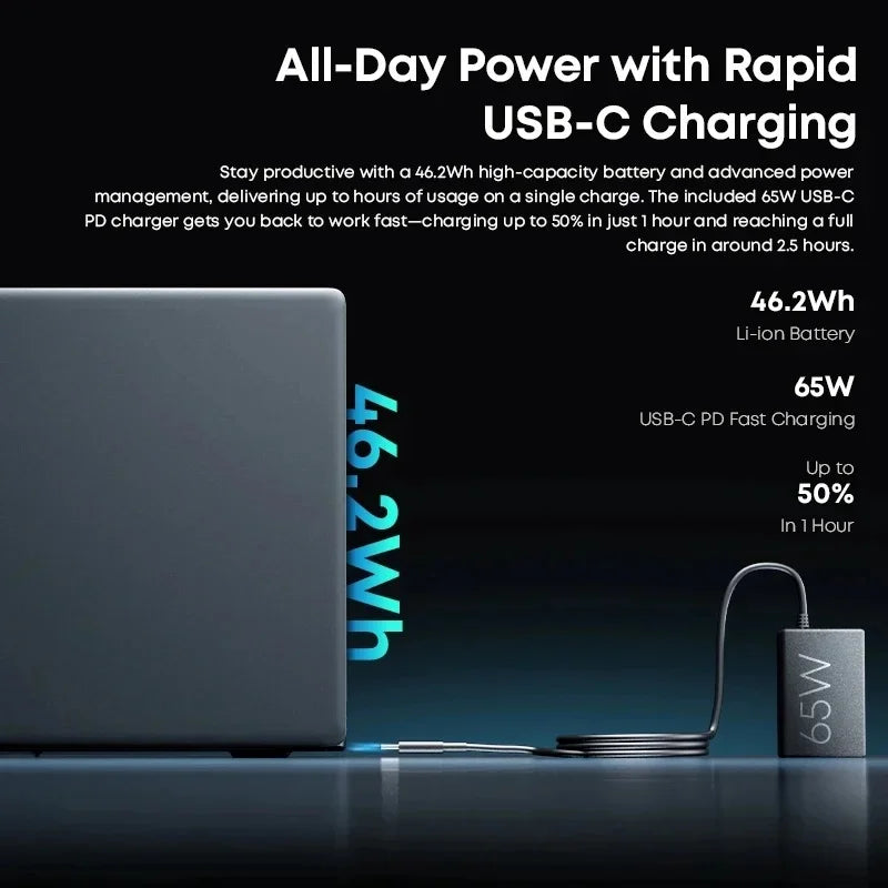 CHUWI Core Book X Gaming Laptop, AMD R5-7430U,16GB DDR4 RAM, 512GB SSD 14.1 inch, 2K Screen Lightweight Notebook.