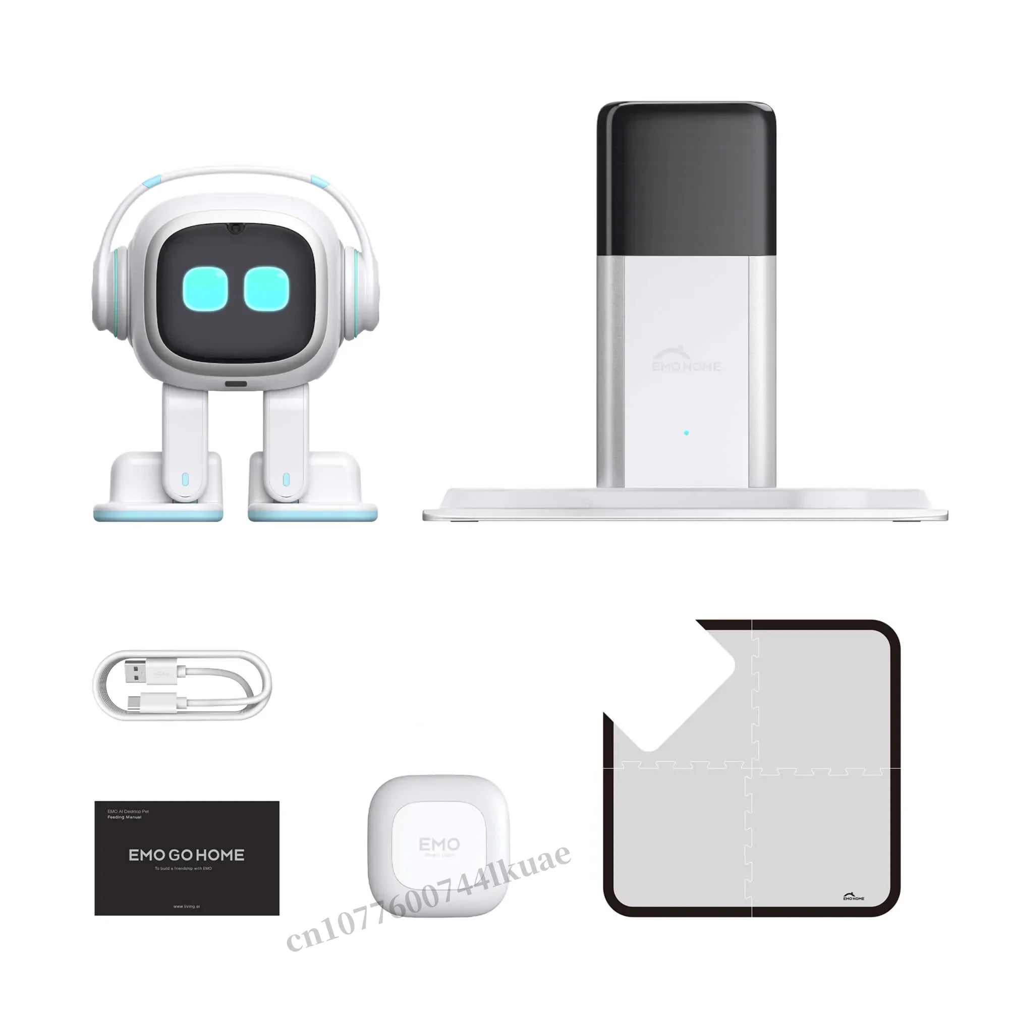 White EMO Voice Robot Smart AI Companion Interactive Talking Electron with Control ,Gift for Boys Girls Birthday Christmas 2025