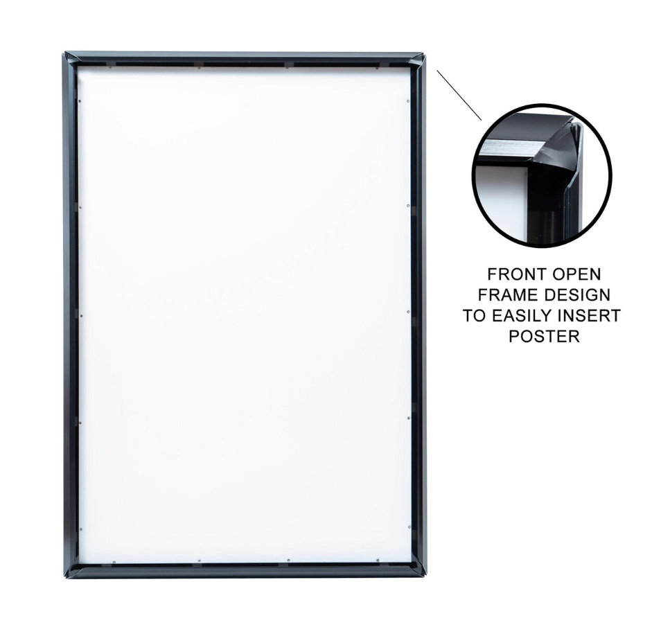 1 Qty Glowbox "World Famous" LED Poster Frame - Select Poster Size: