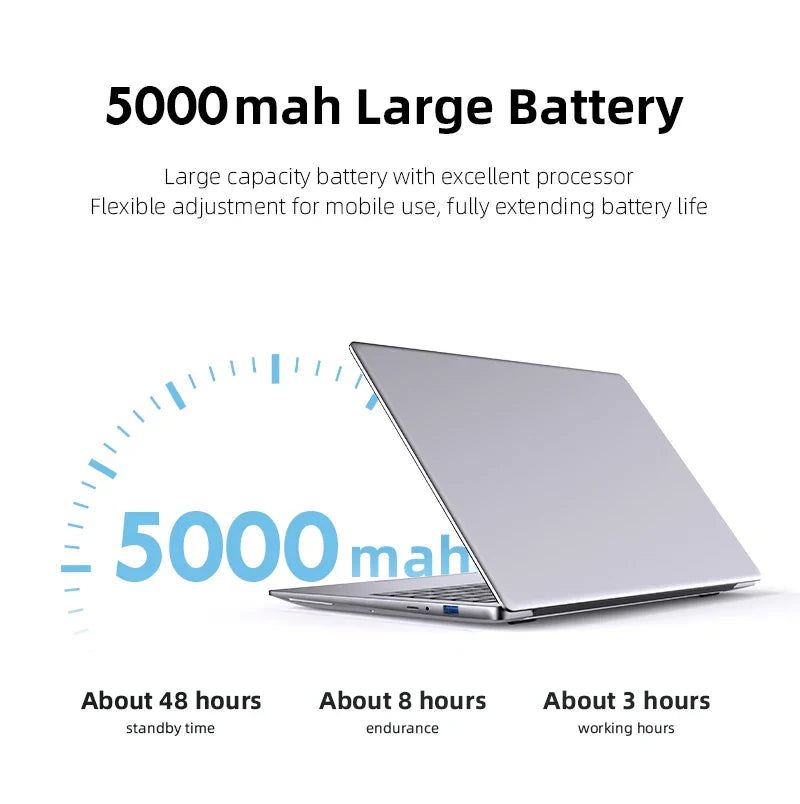 14.1" Ultra Slim Windows 11 Pro Laptop Computer, intel Atom A3950 12GB RAM, 1TB 2TB SSD Notebook, PC 1080P HD Office Study Laptops.