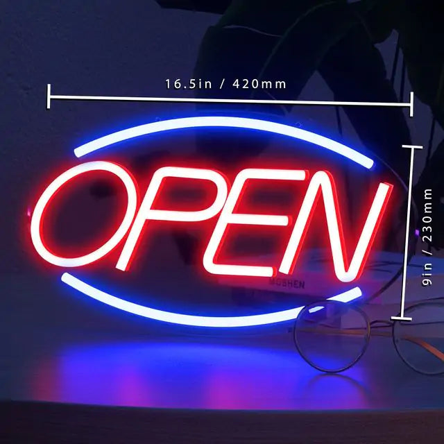 Retail LED Neon Store Open Sign Light For Storefront Businesses