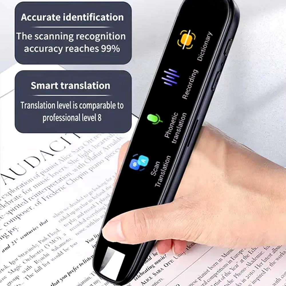 Mobile Scanning Reading Recording Pen with Language Translation for Multilingual