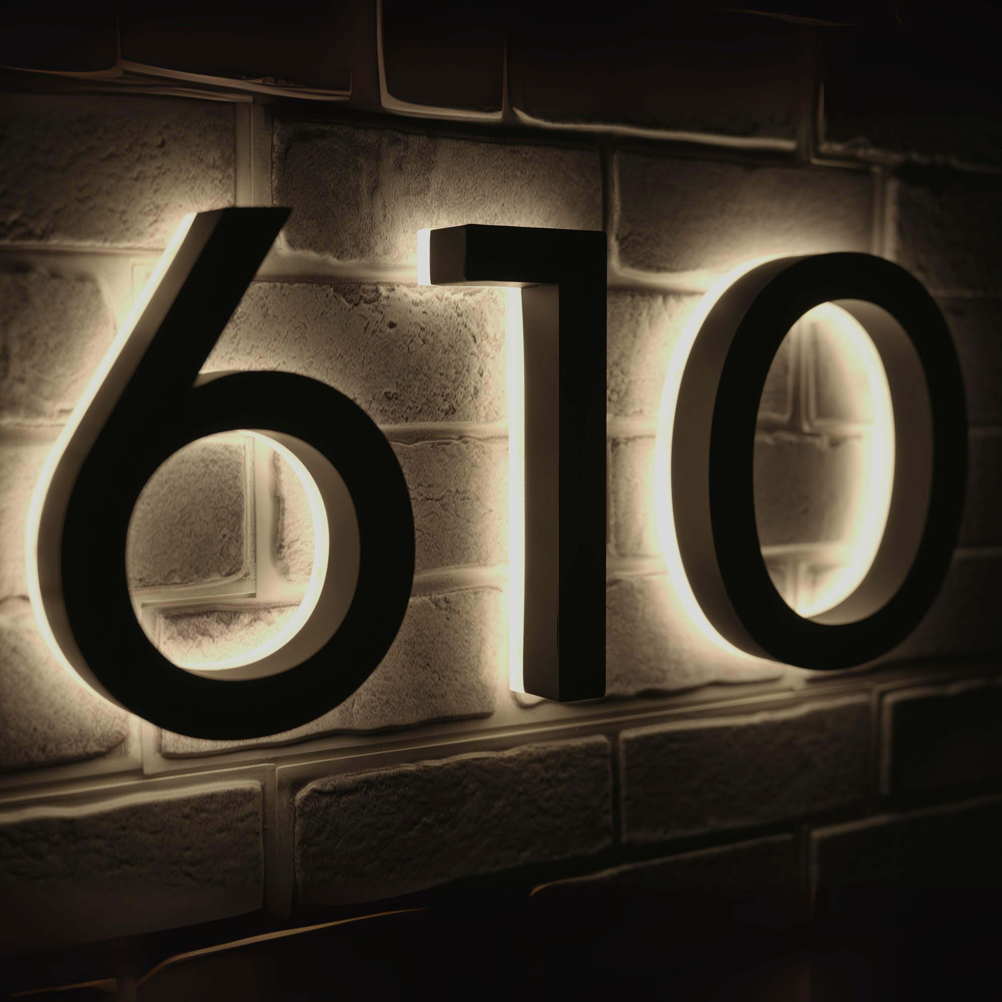 Backlit LED House Address Numbers