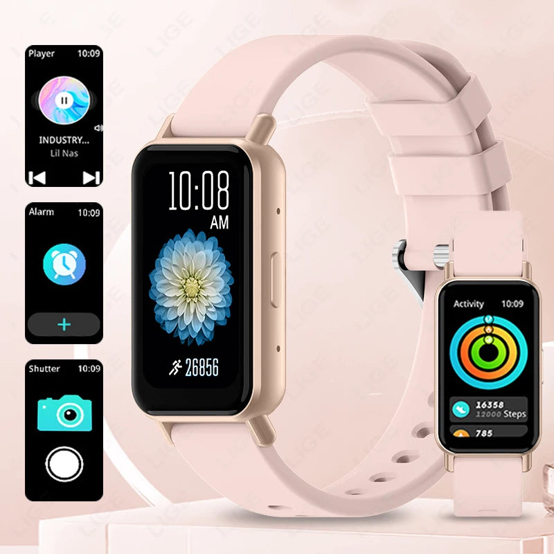 Smart Watch Women Full Touch Screen Health Monitor IP68 Waterproof Sports Fitness Tracker Smartwatch Woman Bracelet Watches