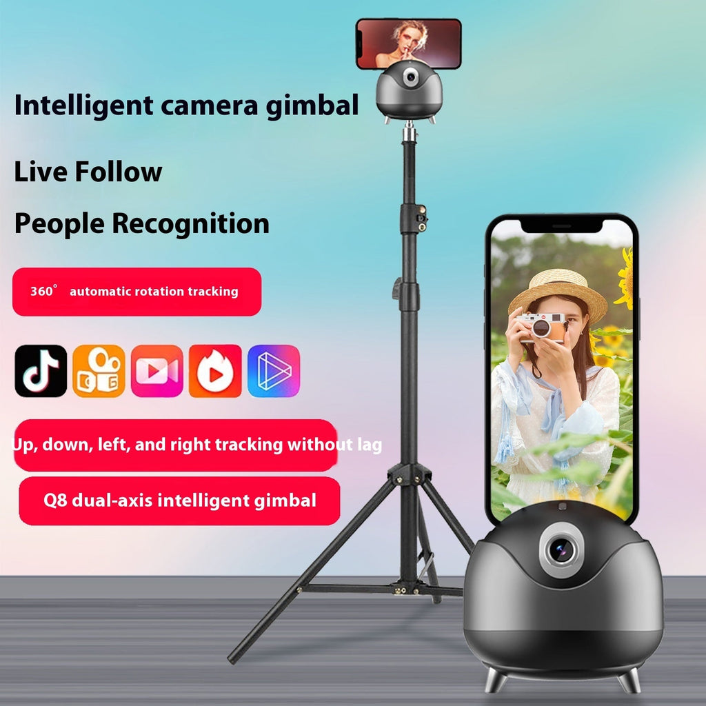 New Dual-axis Q8 Intelligent AI Face Recognition Automatic Mobile Phone Tracking Head Stabilizer