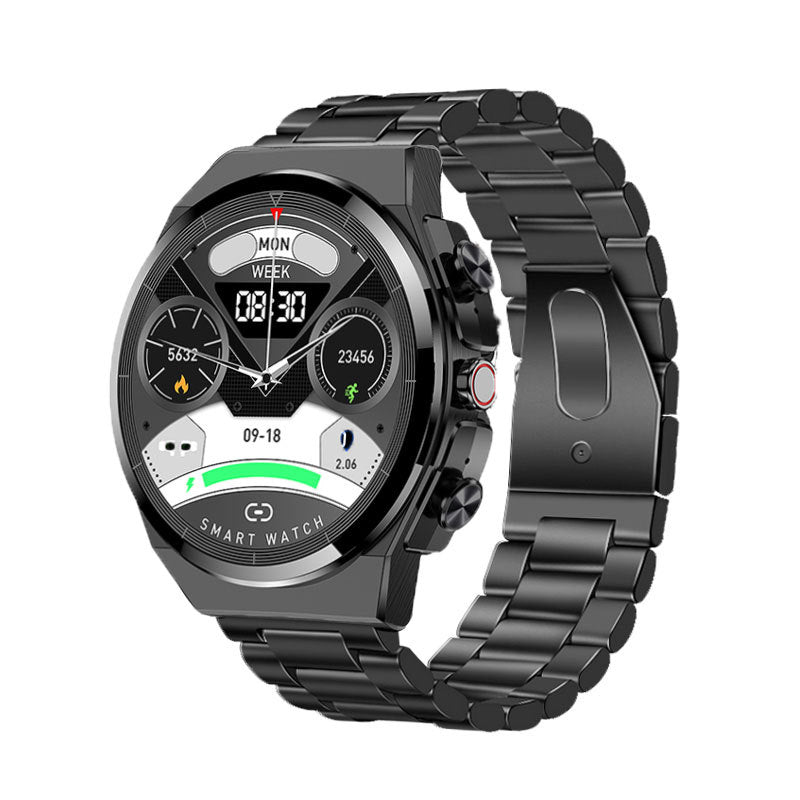 2-in-1 Bluetooth Talking Heart Rate Monitoring Smart Watch