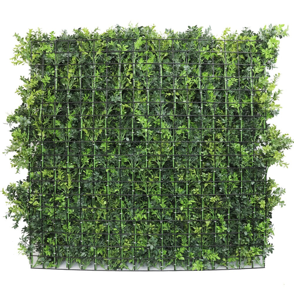 Dark Green Extra Dense Commercial Grade Boxwood Panel 40" x 40" UV + FR Metal Frame