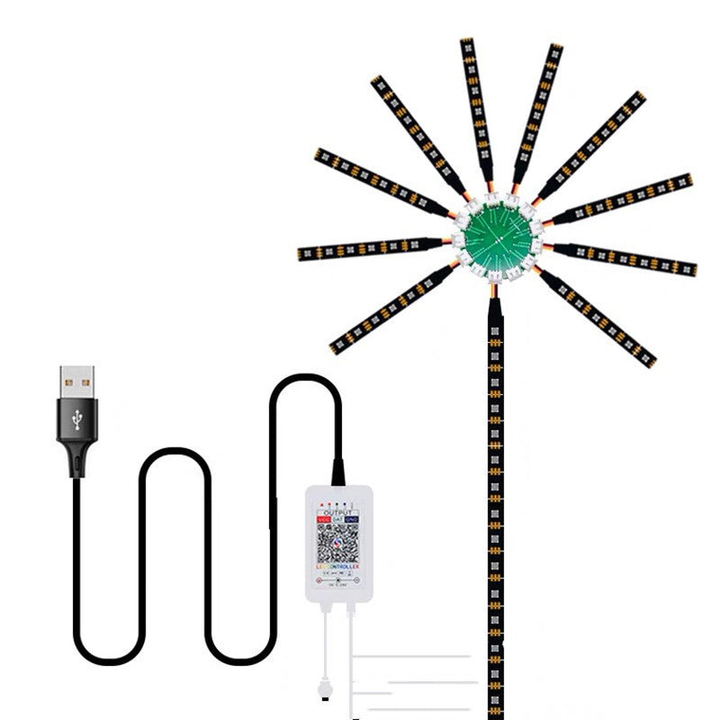 LED Voice-activated Marquee Fireworks Light Full-color Decorative 1.5 M