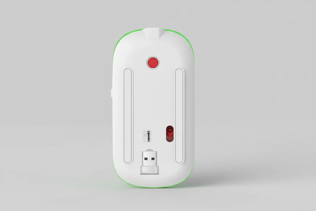 Black USB Rechargeable RGB LED Wireless Mouse