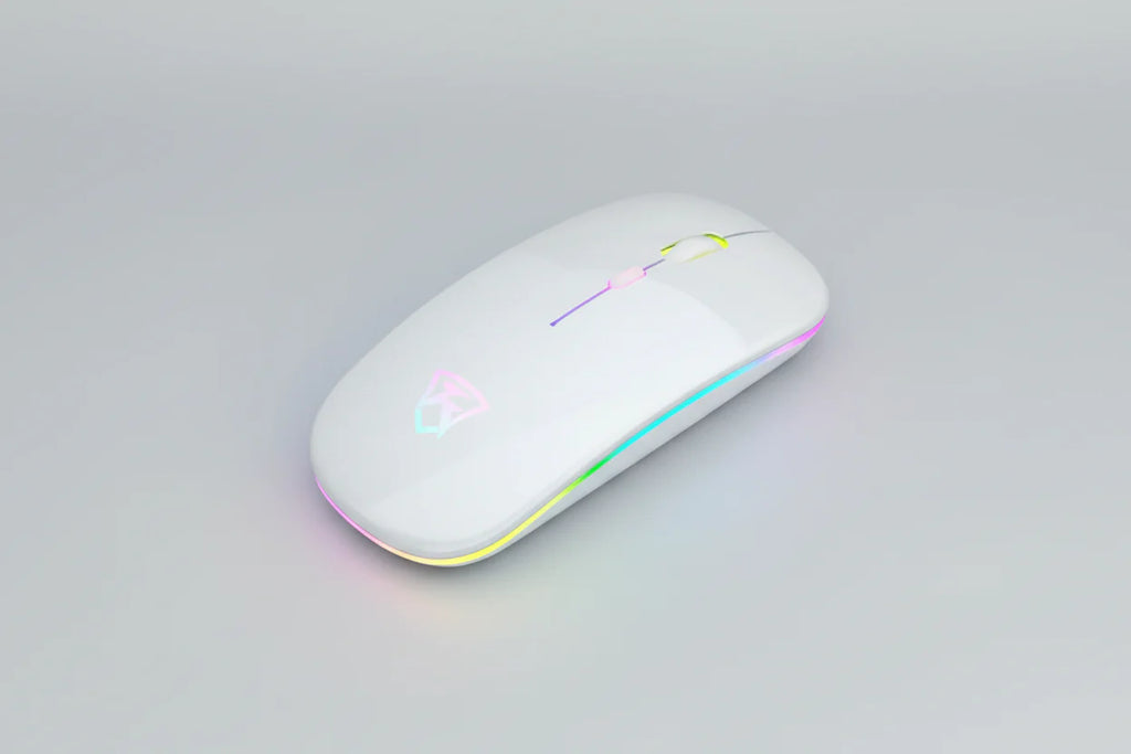 Black USB Rechargeable RGB LED Wireless Mouse